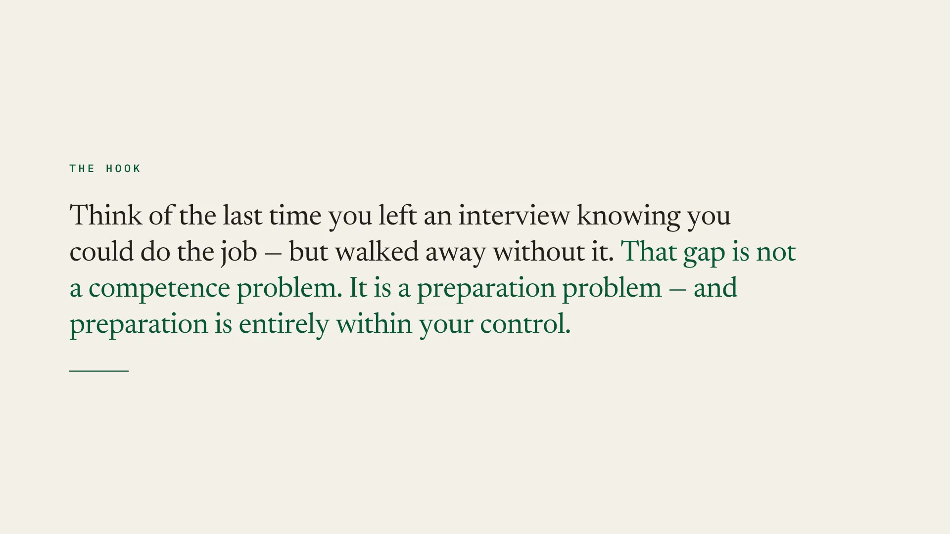 Lesson 1.1: Why Talented People Fail Interviews