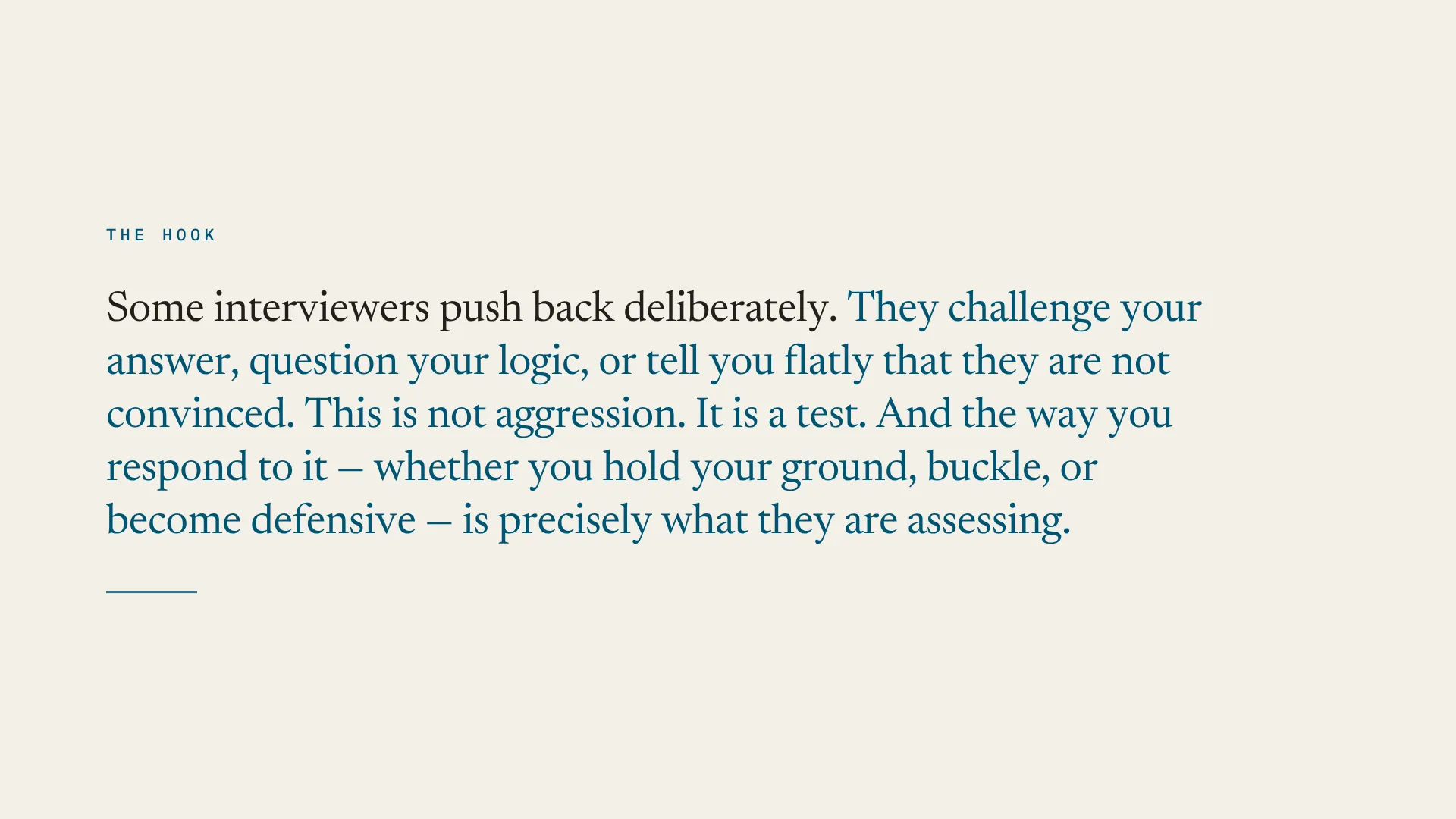 Lesson 5.2: Handling Pressure and Challenge Questions